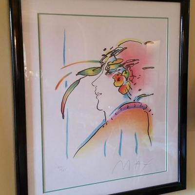 Peter Max signed and numbered framed print