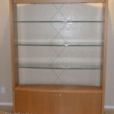 KDO010 Large Wood Shelf Unit with CD's and Cassettes
