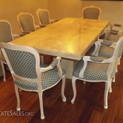 KDO011 Stunning Marble Dining Table and Chairs
