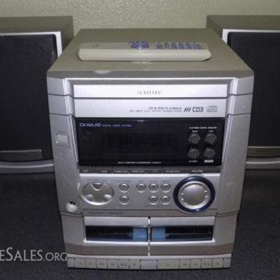 KDO012 Aiwa Stereo System with Two Speakers
