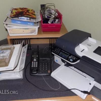 KDO016 HP Printer, Panasonic Phone and Office Supplies
