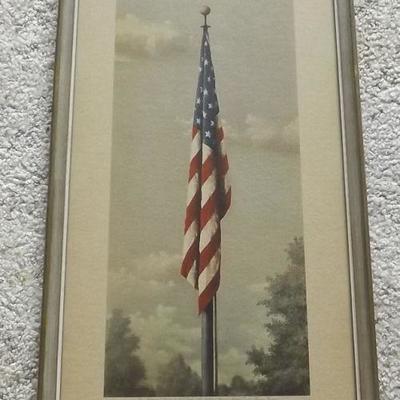FVM010 Vintage Our Flag Framed Patriotic Print by Fred Tripp
