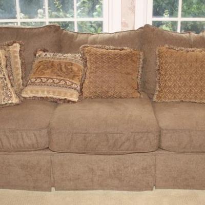 Plush sofa with pillows 36