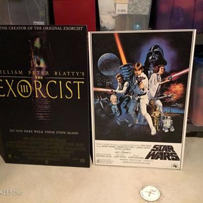 Exorcist and Star Wars movie posters on thick stock