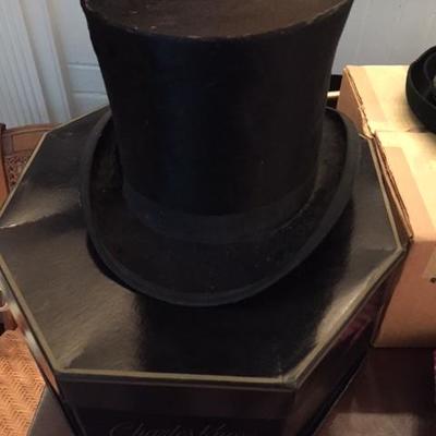 Vintage Top Hat, black, Sold by McFarlinâ€™s, Rochester, N.Y.