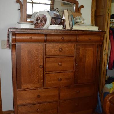amish large dresser with mirror 