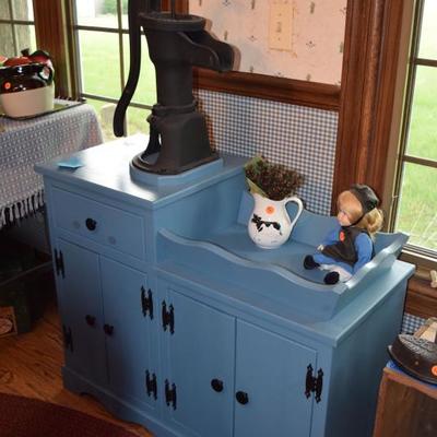 antique water pump cabinet 