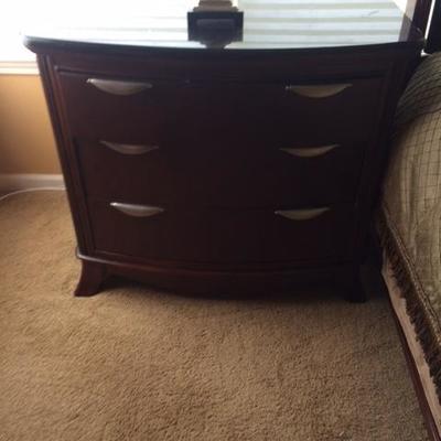 Black Marble night stand all solid mahagony cherry wood
