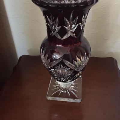 Beautiful Purple Crystal Vase from Germany