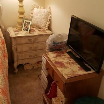 Smaller flat screen - just purchased - still have box ! 

End tables - French provincial 