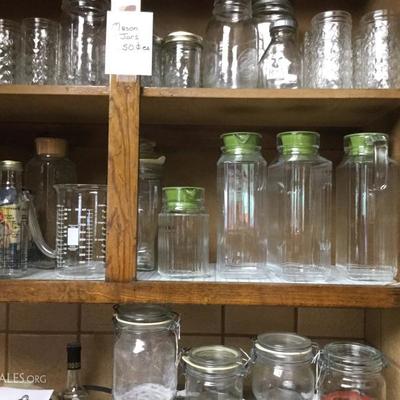 Tons of glassware in kitchen 