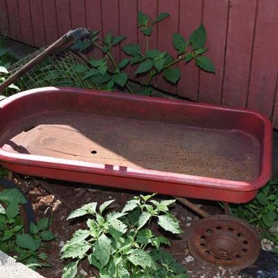 vintage red wagon 