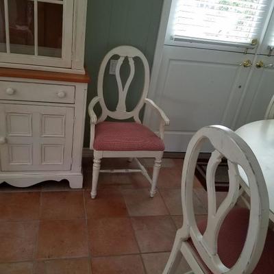  ARM CHAIR 2 AND 8 SIDE CHAIRS AND DINNING TABLE