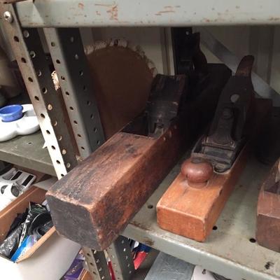 Wood planes, grinders, tools, tool boxes etc...
