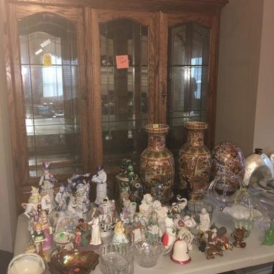 Beautiful China Cabinet and lots of collectible items
