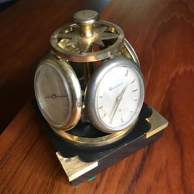 Vintage Swivel Rembrance Clock/Barometer / Temperature