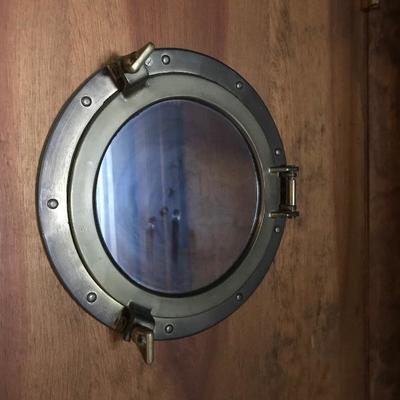 Brass Port Hole Mirror