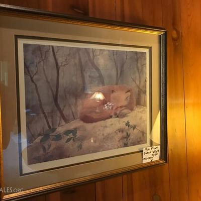 Signed Fox Lithograph