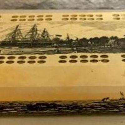 Cribbage faux ivory