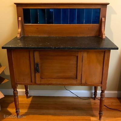 Antique Arts & Crafts wash stand cabinet 