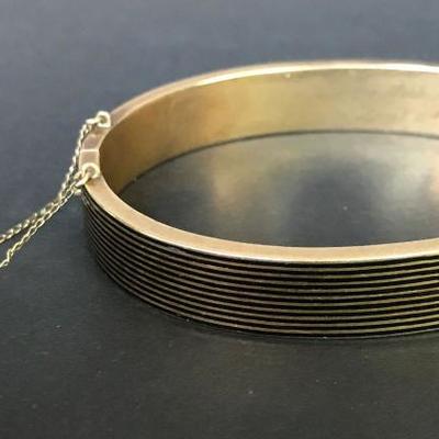 Antique Ca. 1840 gold and enamel bracelet