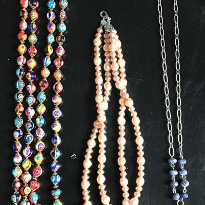 Vintage, 2 strand Pink freshwater pearls necklace