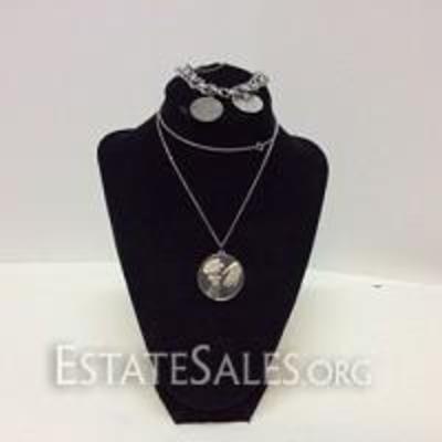 Sterling Silver Necklace And Bracelet 