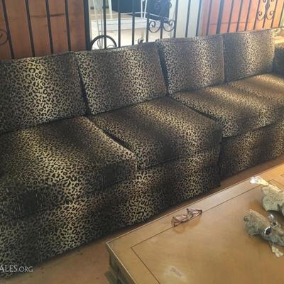 retro 2pc sofa recently reupholstered