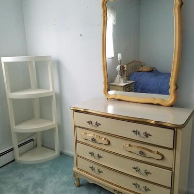 Little Girl's Bedroom Furniture (Twin Bed, Mattress & Box-spring, Night Table, Dresser w/Matching Mirror)