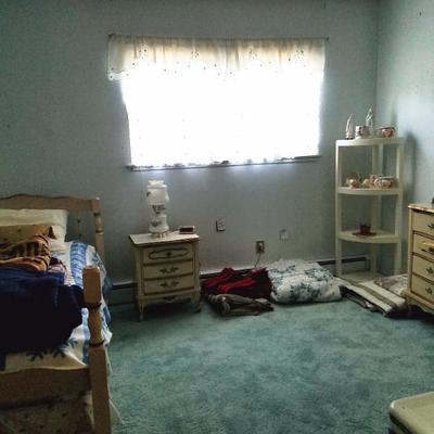 Girl's Bedroom Furniture (Twin Bed, Mattress & Box-spring, Night Table, Dresser w/Matching Mirror)