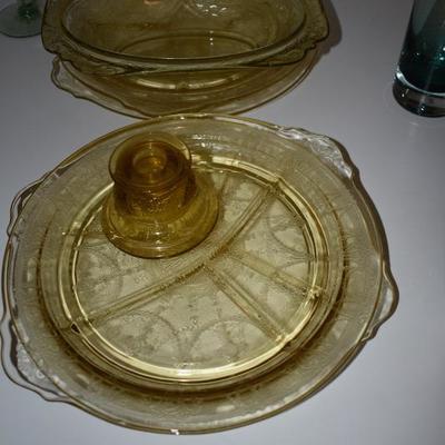 Amber Depression Glassware