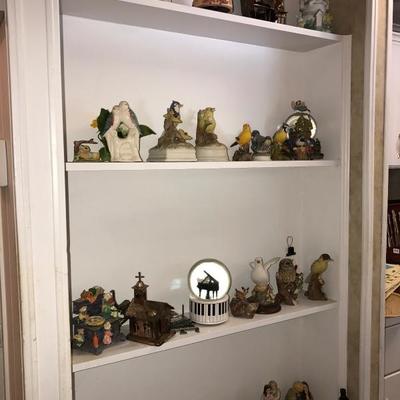 LOTS OF FIGURINES, MUSIC BOXES, SMALL ITEMS