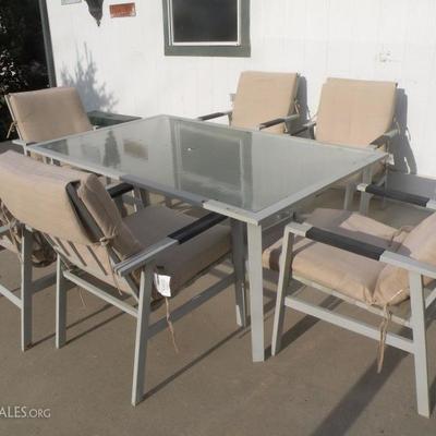 2 Large Patio Tables w/Chairs