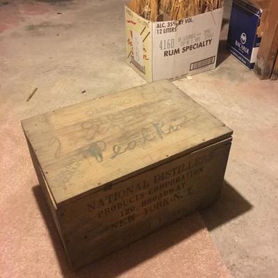 Old Wooden Liquor Crates & Alcohol  Advertising Items