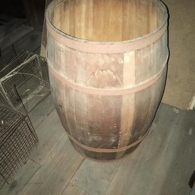 Antique Wooden Wine Barrel / Cooper.