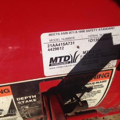 Huskee 18" Tiller with Honda Engine