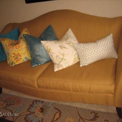 Adorable yellow living room sofa. Love the color. $225