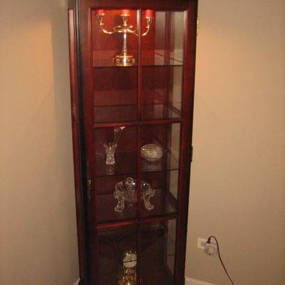 Curo Cabinet, Glass shelves, with light. Show off all your treasures. $145