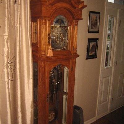 Grandfather clock. Solid Oak $450