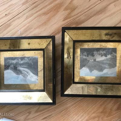 Gold Framed Colored Lithographs