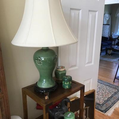 green Vase Lamp