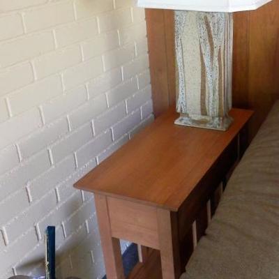 End Table and Pottery Table Lamp