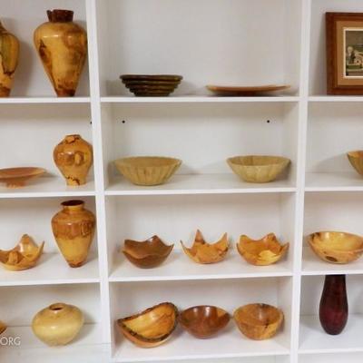 Woodturned bowls and Vases All Shapes and Sizes Signed and Dated By Canadian Artist Dr. Bruce Forrest