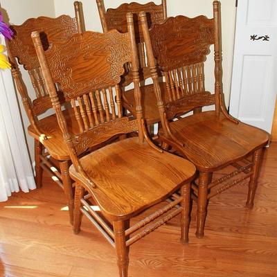 4 Press Back Chairs