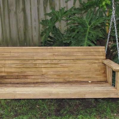 Vintage Wood Slat Yard Swing