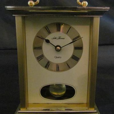 Seth Thomas Small Brass Battery Operated Carriage Clock