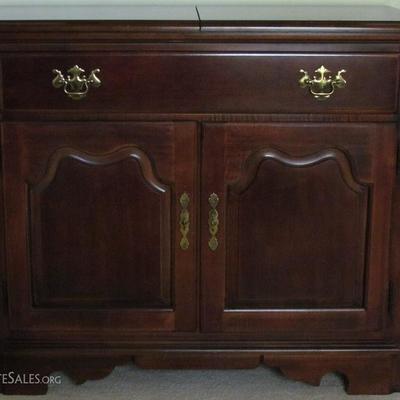 Thomasville Server in a Traditional Cherry Finish. View with Top Closed   (39