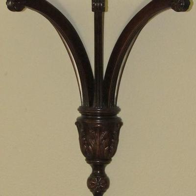 Pedestal Wall shelf with Scroll Support with Carved Acanthus Leaf Font and Acorn Shaped Ponytail (1 of 2 shown)