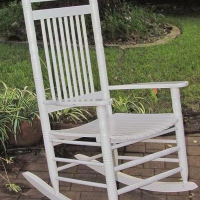 Cracker Barrel White Paint Weather Resistant Porch Rocker