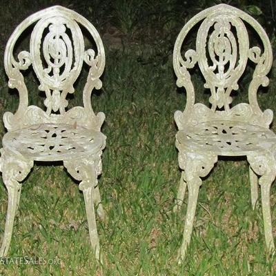 Vintage Cast Aluminum Side Chairs (2 ea.)